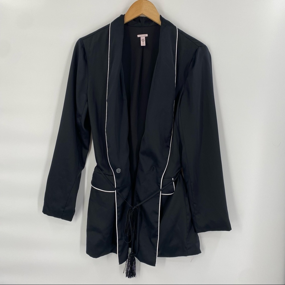 Victoria's Secret Black Tassel Robe Large